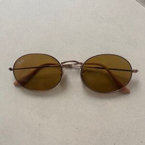 Ray-Ban Oval Sunglasses with Amber Lenses